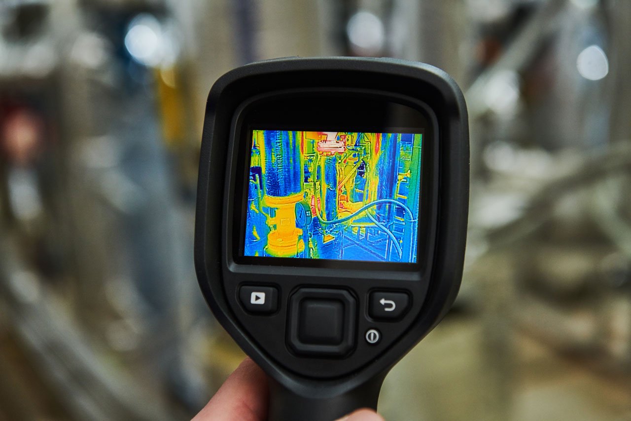 thermal imaging inspection of heating equipment, crack testing