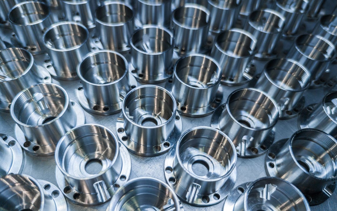 Teileproduktion hautnah im industriellen Hintergrund