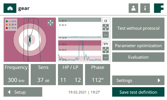 Crack signal STATOGRAPH