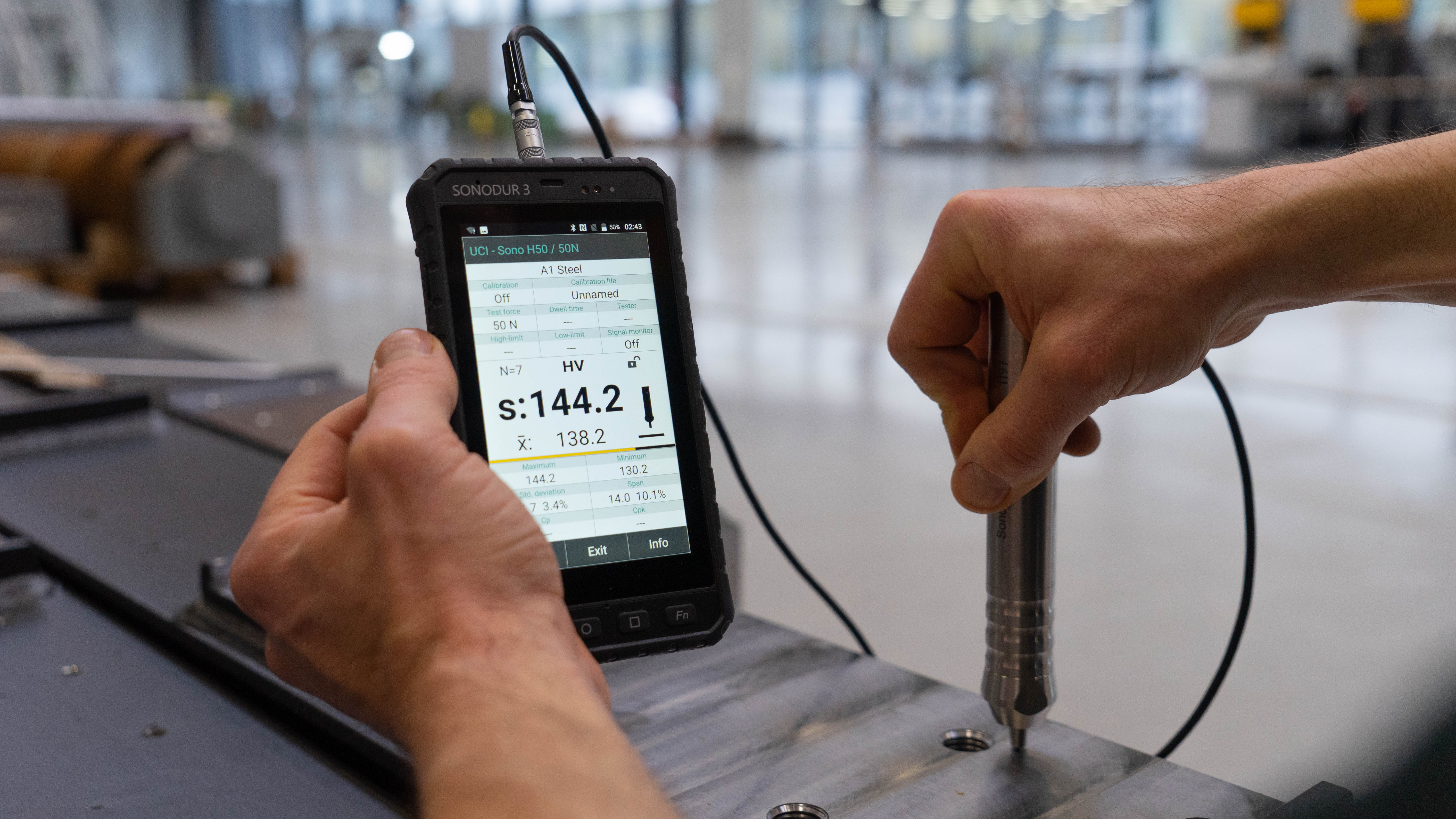 SONODUR Hardness testing